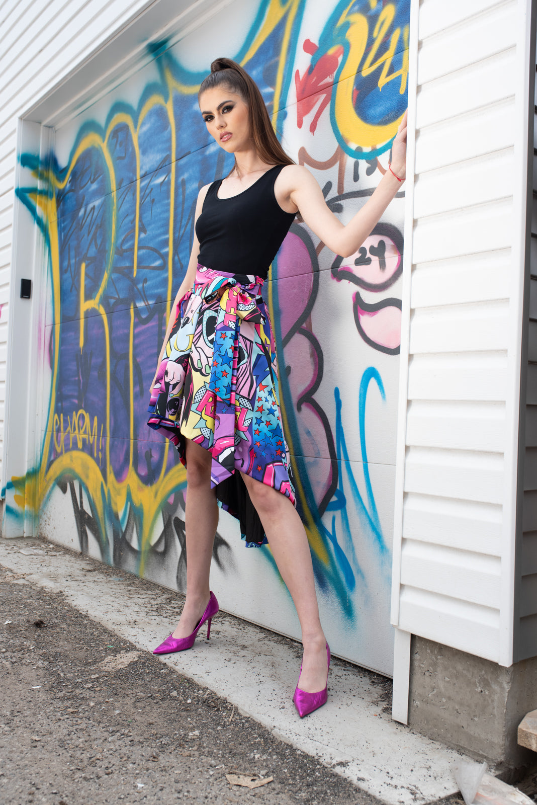 Runway Skirt Rebel Heart Multi