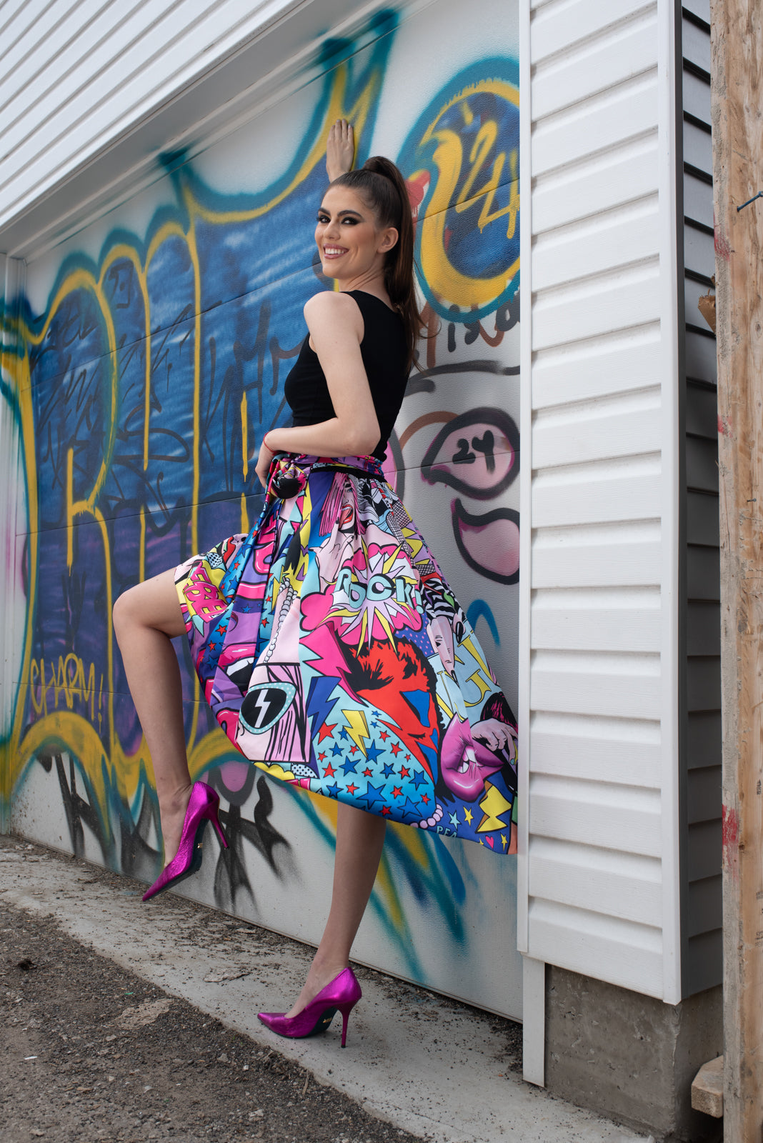 Runway Skirt Rebel Heart Multi