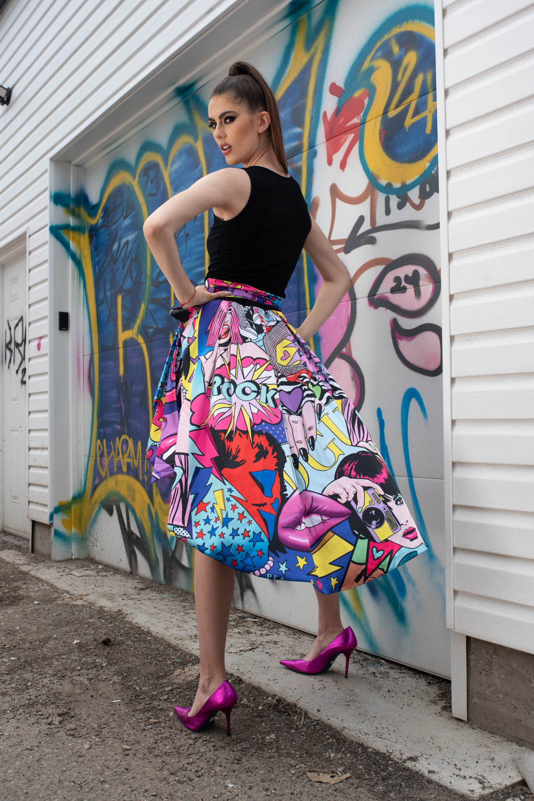 Runway Skirt Rebel Heart Multi