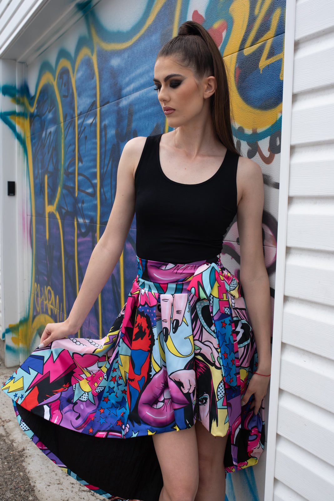 Runway Skirt Rebel Heart Multi